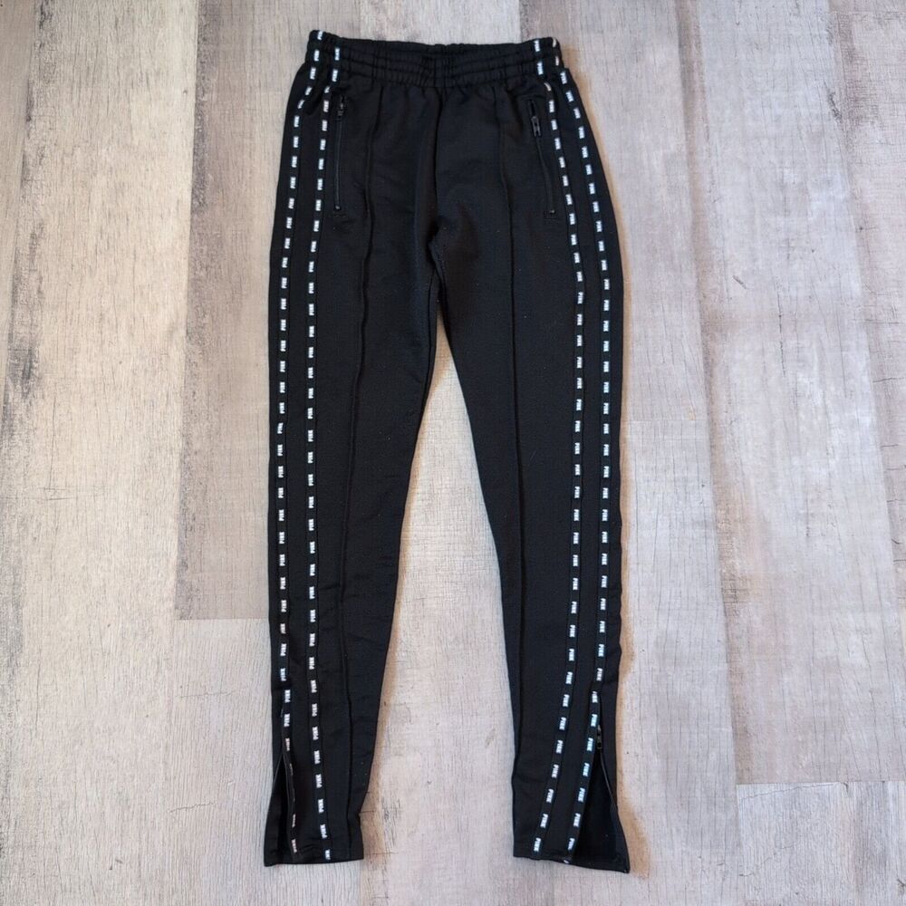 Pink Jogger Sweatpant Women XS Black Elastic Drawstring Activewear Lounge